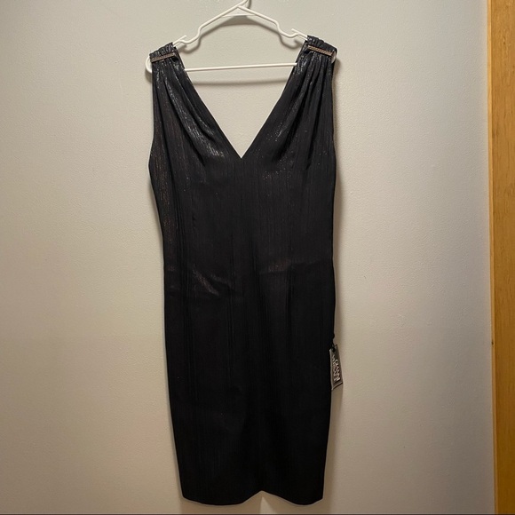 VTG NWT Gianni Versace Couture V Neck Shimmer Dress Size 40 - Picture 2 of 11